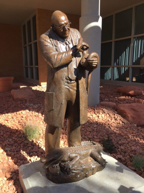 Dr. Andrew Barnum Bronze Monument by Annette Whitaker Everett