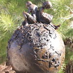 World Is Mine Bronze Sculpture by Annette Everett